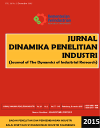 Image of Jurnal Dinamika Penelitian Industri vol. 26 no. 2