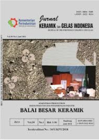 Image of Jurnal Informasi Teknologi Keramik dan Gelas Vol 37 No 2