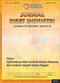Image of Jurnal Riset Industri Standardisasi dan Regulasi Teknis vol.4