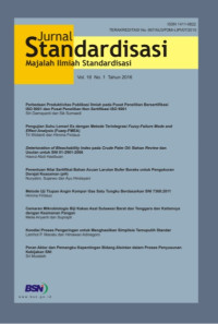 Image of Jurnal Standardisasi vol. 18 no. 1